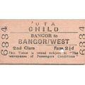 U.T.A. Edmondson Ticket - Bangor to Bangor West