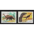 Brazil Dinosaurs 2v 1991 MNH SG#2483-2484 Sc#2319a