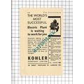 Kohler Company Ltd London - 1938 Small Advert