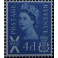 GB QEII 1967 Scotland 4d Deep Bright Blue Unmou...