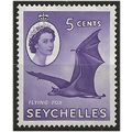 Sarawak 1957 SG175a 5c Violet Mounted Mint .. .