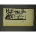 1940 Mothersills Seasick Remedy Ad - Quickly Re...