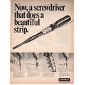 Stanley Screwdrivers vintage Full Page Print Ad...