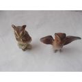 OWL FIGURES X 2 CERAMIC (14/01)