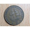 South Africa 1938 1d Penny Coin