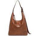 Women Vegan Leather Top Handle Shoulder Purses ...