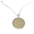 70th Solid Pendant 1955 Lucky sixpence Birthday...