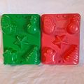 Lot 2 CHRISTMAS JELLO JIGGLERS MOLDS Jell-o Sno...