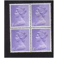 1967 GB Q.E.11 1/- LIGT BLUISH VIOLET BLOCK mnh...