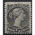 Canada 1868 SG46 1/2c Black Thin Paper Very Fin...