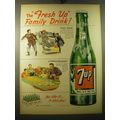 1950 7up Soda Ad - The fresh up family drink