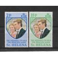 St Helena.1973 Royal Wedding set of 2.Unmounted...