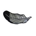 Feather Iron On Patch 7.7 cmx 2.9 cm Easy Iron ...