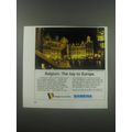 1988 Sabena Airlines Ad - Belgium. The key to E...