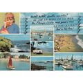 Au Bord de la Mer Multiview France Postcard use...