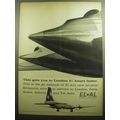1958 El Al Israel Airlines Ad - This gets you to London 2 1/4 hours faster