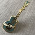 Hard Rock CAFE CLEVELAND HRC PIN GIBSON Teal Gu...