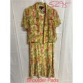 DN Design Vtg Chiffon Floral Lined Midi Dress &...