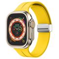 Magnetic Fold Clasp Silicone Watch Band, For Ap...