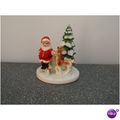 1950's Vintage 5" Santa Feeding Reindeer