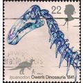 GB, DINOSAUR, Iguanadon, blue 1991, 22p