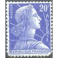 Algeria stamps 1955 - 20f blue "France" - used