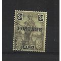 Malta.SG149 3d Black/Yellow.Fine Used.Apr25c