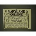 1907 Maryland College for Women Ad