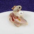 Goldfish Brooch / Hat Pin Fashion Rhinestone Pe...
