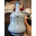 Blue Glass Hand Painted Bottle