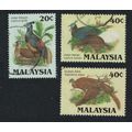 Malaysia Protected Birds 3v 1986 Canc SG#331=334b