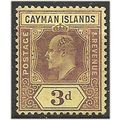 Cayman Islands 1908 SG28 3d Purple/Yellow Mount...