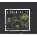 Singapore.SG750 $1 Knob coral.Fine Used.Jul25b