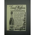 1908 Great Western Extra Dry Champagne Ad - soi...