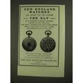 1903 The New England Elf Watch Ad - For the World