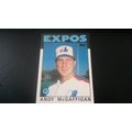 1986 Topps Traded Card # 072T Andy McGaffigan E...