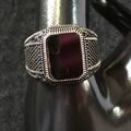 Ring Men’s Natural Black Simulated Onyx Square ...