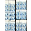 734, Mint FVF NH 5¢ SIX Plate Blocks CV $168.00...