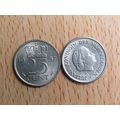 Netherlands 1957 25 Cents Coin
