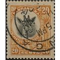 Tanganyika KGV 1922 20c Orange & Black Used #2 ...
