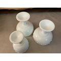 Lot of 3 Vintage Milk Glass Vases