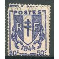 France 1945 - SG905 - 50c blue - Shield And Bro...
