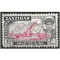 Zanzibar 1961 SG378 30c Carmine-Red & Black Fin...
