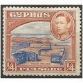 Cyprus 1938 SG151 1/4pi Ultramarine & Orange Mo...