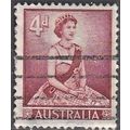 AUSTRALIA, 1959-64 4d ERII carmine-lake, SG 313...