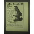 1922 Barnes All-Geared Drill and Tapper Ad