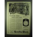1922 Hamilton Watch Ad - Somebody Misses Every ...