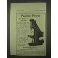 1922 Barnes Drill Ad - Positive Power