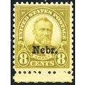 677, Mint FVF NH 8¢ Nebraska CV $60.00 ..- Stua...