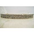 Crystal silver hair barrette clip bridal clip b...